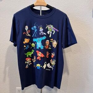 Disney Pixar Characters Shirt Toy Story Nemo Monsters Inc Wall-E Graphic Mens M
